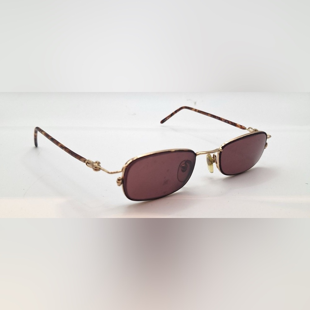 Albert Nipon NSS 02 Tortoise Gold Oval Sunglasses Frames Only